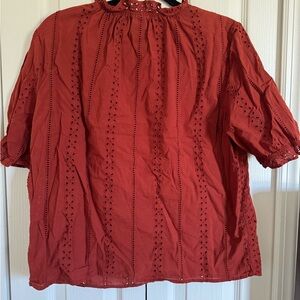 Universal Thread Red Puff Sleeve Blouse